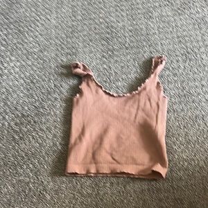 Light brown cropped tank top
